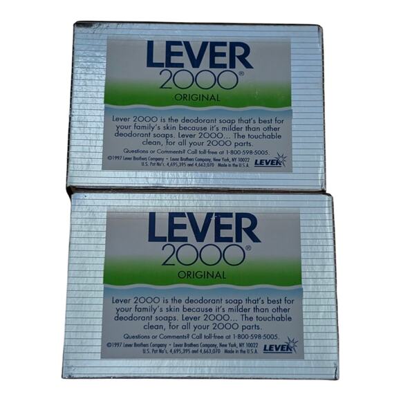 Vintage 1997 Lever 2000 Original Bar Soap Sealed Pack Of 2 - Picture 6 of 7